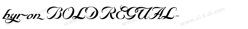 byron BOLD REGUAL字体转换